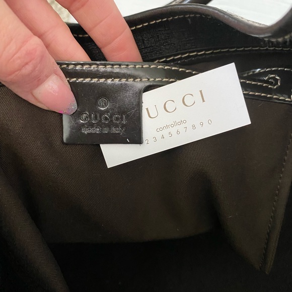 Gucci hobo brown shoulder bag silver hardware coated canvas Joy Bardot - Picture 6 of 14